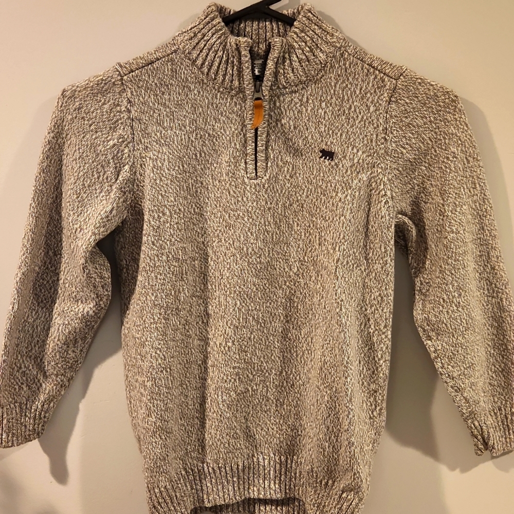 Carter's Kid Pullover Quater Zip Size 8 100% cotton